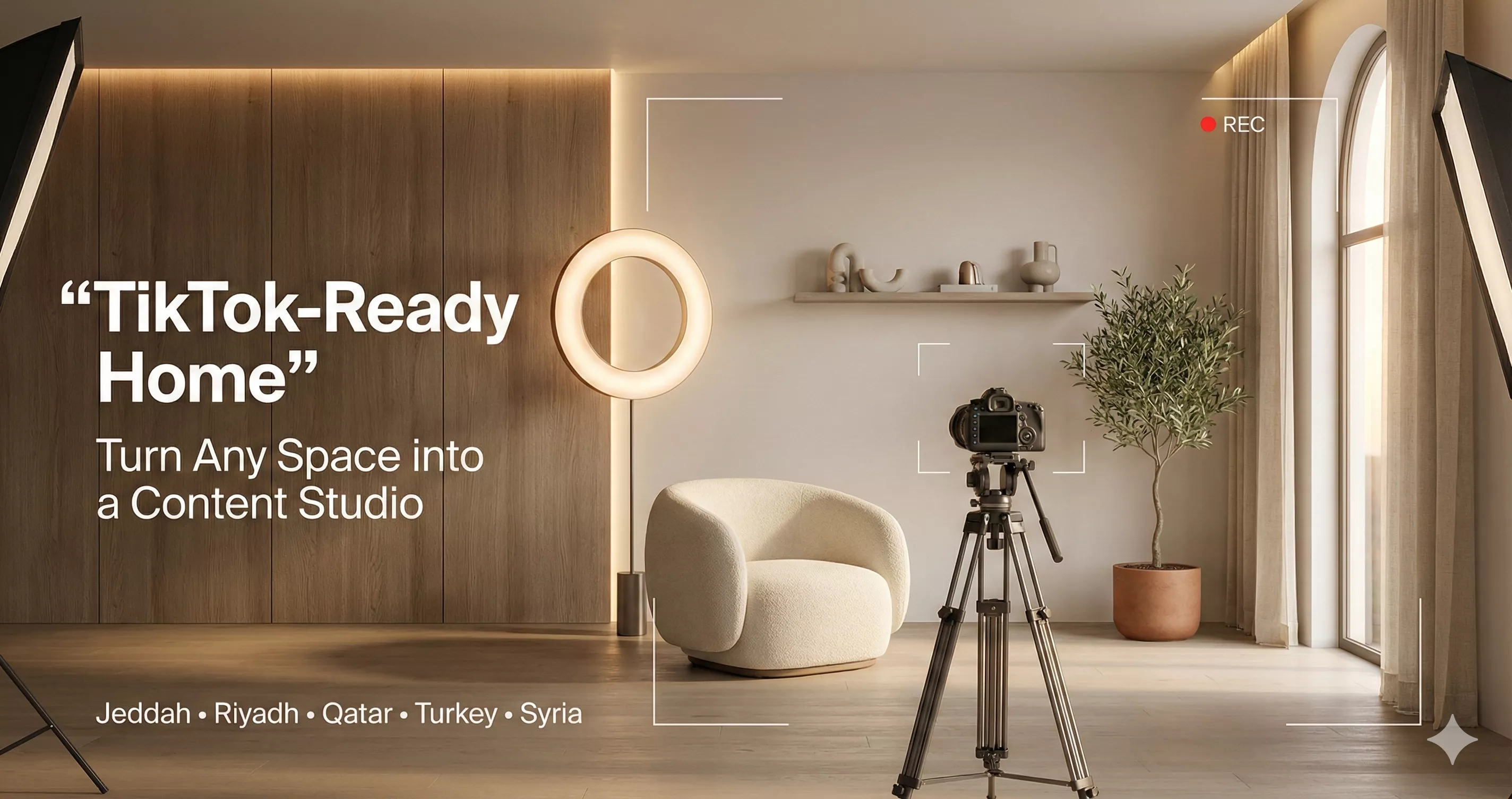 منزل جاهز للتصوير: دليل TikTok Ready Home لتحويل أي مساحة إلى منصة محتوى (جدة، الرياض، قطر، تركيا، سوريا)